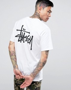 Футболка с логотипом на спине Stussy - Белый