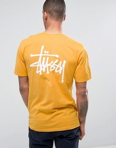Футболка с логотипом Stussy - Желтый