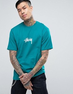 Футболка с логотипом Stussy - Зеленый