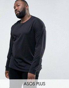 Oversize-лонгслив ASOS PLUS - Черный
