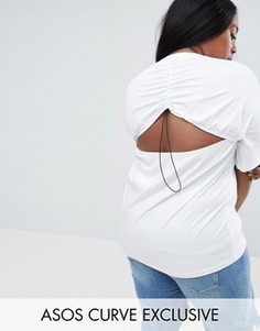 Топ с разрезом на спине ASOS CURVE - Мульти