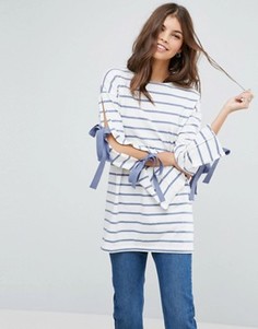 Топ с полоску с завязками на рукавах ASOS - Мульти