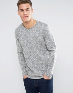 Меланжевый свитшот с асимметричным краем Jack &amp; Jones - Зеленый
