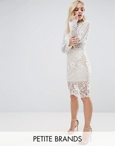 Кружевная юбка миди Missguided Petite - Белый
