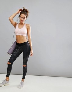 Леггинсы с логотипом на талии и вырезами на коленях Abercrombie &amp; Fitch - Серый
