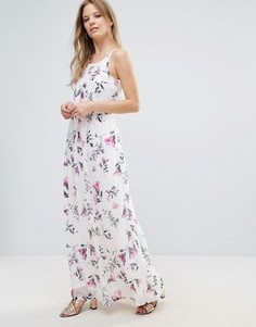 Платье макси с цветочным принтом на тонких бретельках Vero Moda - Мульти