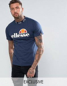 Футболка с логотипом на вырезе Ellesse - Темно-синий