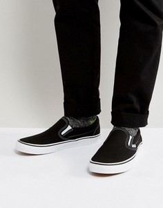 Черные классические кеды‑слипоны Vans VEYEBLK - Черный