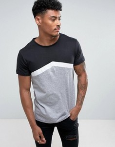 Контрастная футболка D-Struct - Серый