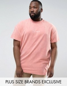 Розовая махровая футболка Puma PLUS 57533306 эксклюзивно для ASOS - Розовый