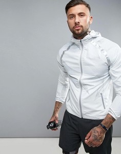 Куртка с капюшоном и серым принтом New Look - Белый