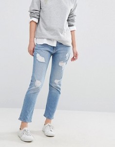 Прямые укороченные джинсы с рваной отделкой Tommy Hilfiger Lana - Синий