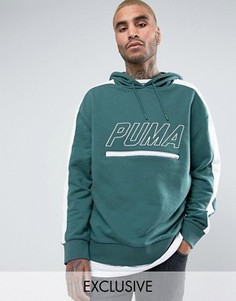 Худи зеленого цвета из махровой ткани в винтажном стиле Puma T7 эксклюзивно для ASOS - Зеленый