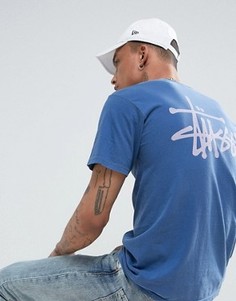 Футболка с логотипом на спине Stussy - Фиолетовый