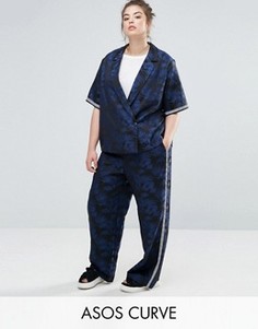 Жаккардовые брюки с пальмовым узором ASOS CURVE - Мульти