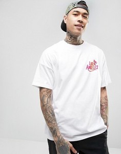 Oversize-футболка с принтом на груди ASOS - Белый