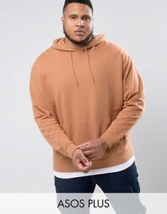 Худи свободного кроя розового цвета ASOS PLUS - Розовый