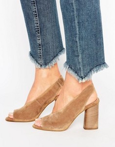 Замшевые босоножки на каблуке ASOS TALKATIVE - Рыжий