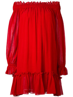 off-the-shoulder smock dress Alexander McQueen