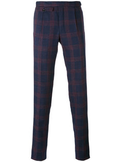 клетчатые костюмные брюки Incotex