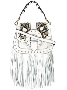 tasseled embellished satchel Gedebe
