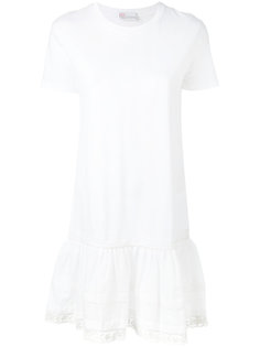 платье шифт с рюшами Red Valentino