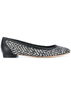 балетки с твидовой отделкой Salvatore Ferragamo