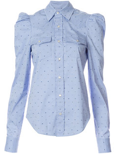 dotted puff shoulder shirt  Petersyn