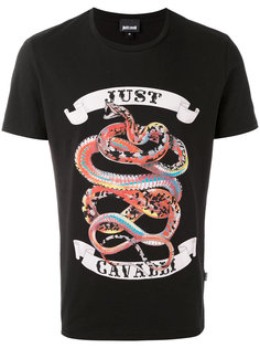 футболка со змеей Just Cavalli
