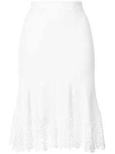 lace trim flared skirt Rebecca Taylor