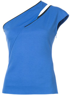 one-shoulder slash T-shirt Mugler