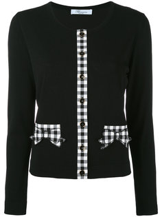 checked detail cardigan  Blumarine