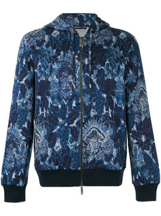 floral print zipped hoodie Etro