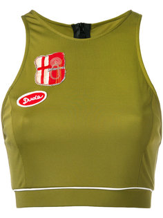 patch detail cropped vest Mr &amp; Mrs Italy