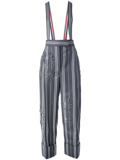брюки в полоску с подтяжками  Thom Browne