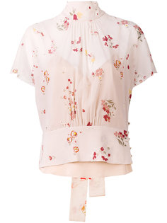 блузка с цветочным узором Red Valentino