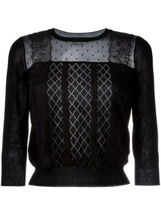 вязаная блузка с вышивкой Red Valentino