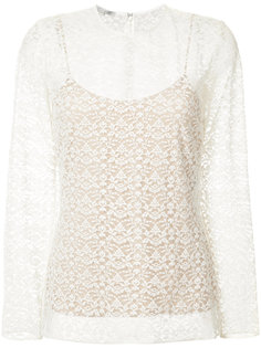двухслойная кружевная блуза Stella McCartney