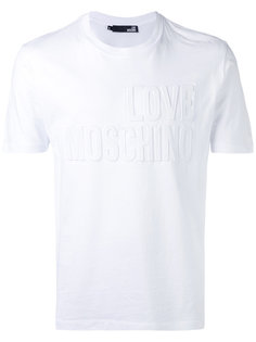 футболка с тисненым логотипом Love Moschino