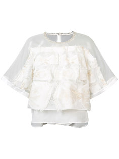 вышитая блуза с прозрачными панелями Tsumori Chisato