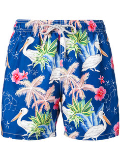 шорты для плавания с цветочным принтом Mc2 Saint Barth