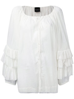 ruffle sleeve blouse Erika Cavallini