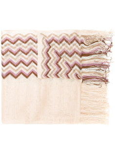 трикотажный шарф с узором зигзаг Missoni