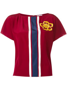 embroidered stripe blouse Red Valentino