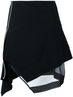 асимметричная юбка с контрастной окантовкой  Mugler