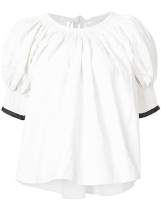 satin trim top Lemaire