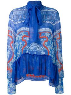 прозрачная блузка с оторочкой Mary Katrantzou