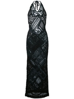 crochet and lace halterneck dress Anjuna