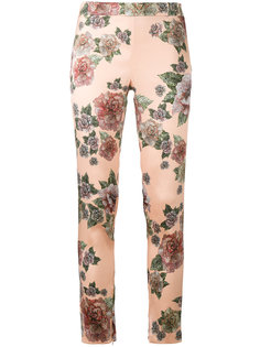 floral print skinny trousers La Perla