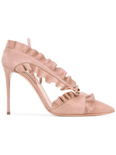 туфли с отделкой оборками Casadei